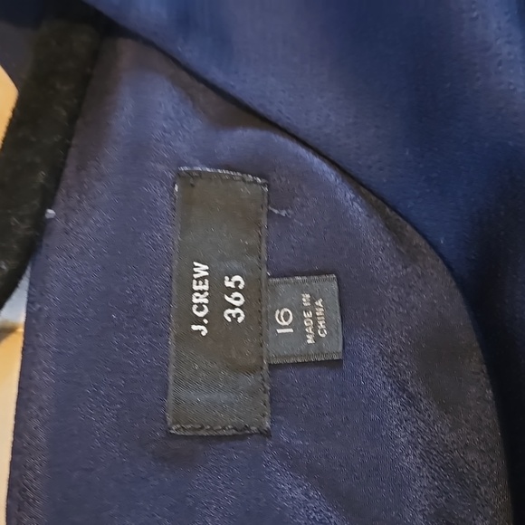 J. Crew Navy Hammered Satin Top - Picture 3 of 10